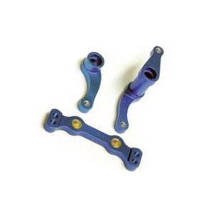 Рулевая в сборе Aluminium w/ Bearings for RC10B4/T4/SC10 - Blue
