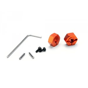 Адаптеры колесные - ALUMINUM HEX WHEEL HUB (ORANGE/2pcs)