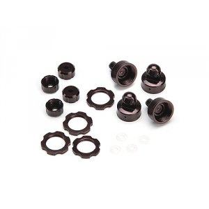 Опционные детали амортизаторов BLITZ - SHOCK COLOR PARTS SET, DARK BROWN ANODIZED (2компл)