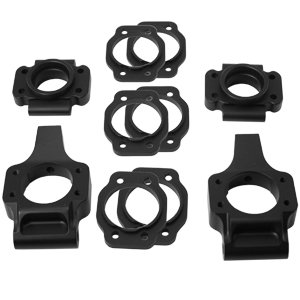 Alum. Rear Hub Set w/ 1-3 Toe (Black): HPI Baja 5b