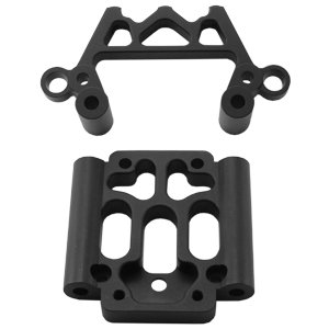 Alum. Front Bulkhead (Black): HPI Baja 5b