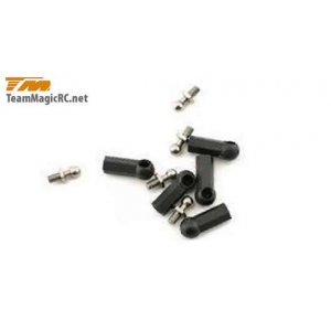 Шаровые и наконечники 4mm Short (for 3mm rod) 5шт Blue