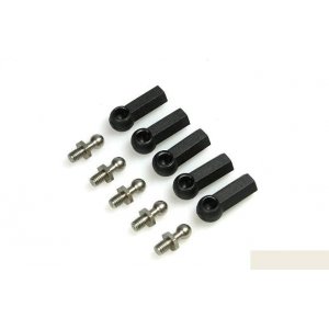 Шаровые и наконечники 4mm Short (for 3mm rod) 5шт Black