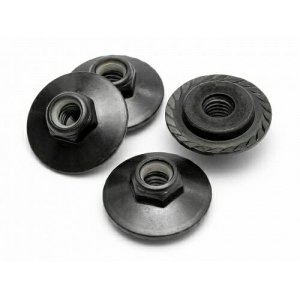 Гайки колесные фланцевые M5X8мм (BLACK/4шт)