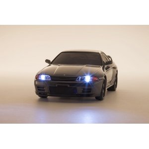 Модель спортивного автомобиля KYOSHO Mini-Z    MR-03 Sports NISSAN SKYLINE R-32 Gun Gray Metallic with LED