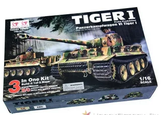 Набор для сборки радиоуправляемого танка Taigen German Tiger I "Тигр" 3-in-1 1:16 KIT