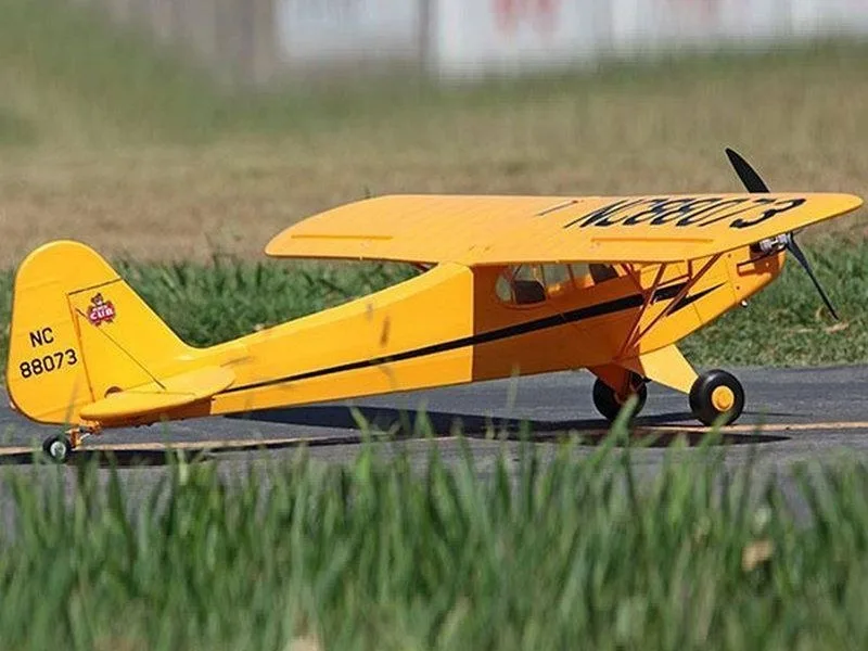 Радиоуправляемый самолет Top RC J3 желтый 1400мм KIT top066A