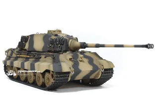 Радиоуправляемый танк Torro King Tiger 1/16, ВВ-пушка, дым, деревянная коробка V3.0 2.4G RTR TR11709-CA-3.0 — фото 4
