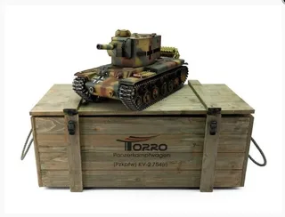 Танк Torro KV-2 1/16 ВВ-пушка, дым, зеленый V3.0 2.4G RTR TR11708-CA-3.0