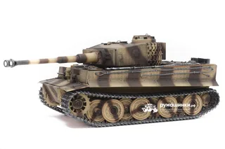 Танк на радиоуправлении Taigen 1/16 Tiger 1 (поздняя версия) HC, ИК-пушка, башня на 360, подшипники в ред., откат V3 TG3818-1D-BTR-IR3.0 — фото 2