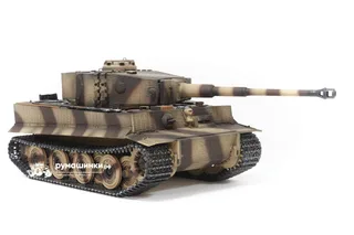 Танк на радиоуправлении Taigen 1/16 Tiger 1 (поздняя версия) HC, ИК-пушка, башня на 360, подшипники в ред., откат V3 TG3818-1D-BTR-IR3.0 — фото 8