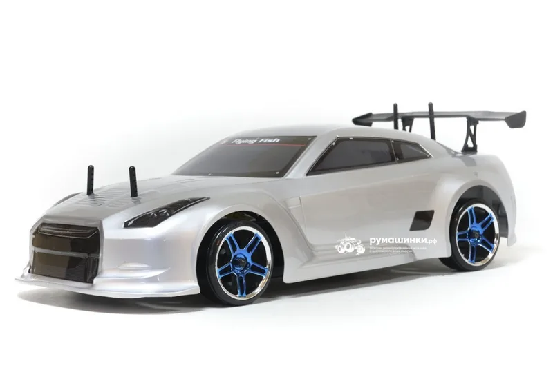 Радиоуправляемая модель для дрифта HSP Flying Fish 1 - 1:10 4WD - 94123/GTR 04 Nissan GTR Серебристый
