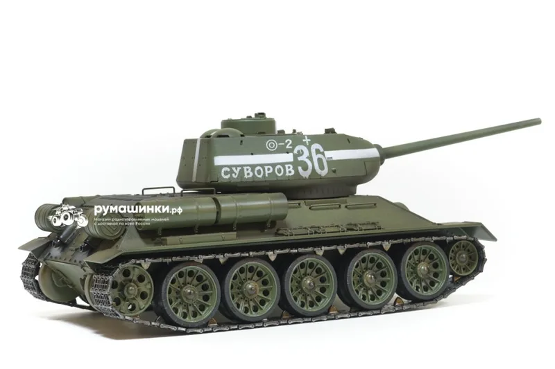 Радиоуправляемый танк советский для боев Taigen 1/16 (СССР) дым (для ИК боя) V3 2.4G RTR TGIS3909-B1 3.0