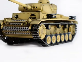 Радиоуправляемая модель танка Taigen 1/16 Panzerkampfwagen III (Германия) дым, свет (для ИК боя) V3 2.4G RTR пустыня TG3848-BD-IR3.0 — фото 19