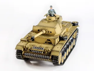 Танк Taigen 1/16 Panzerkampfwagen III (Германия) дым, свет V3 2.4G RTR пустыня TG3848-BD3.0