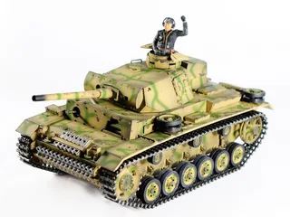 Танк пневматический Taigen 1/16 Panzerkampfwagen III (Германия) дым, свет V3 2.4G RTR камуфляж TG3848-BC3.0