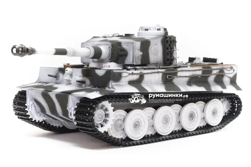 Радиоуправляемая модель Taigen 1/16 Tiger 1 (Германия, поздняя версия) (для ИК боя) V3 2.4G RTR зимний камуфляж TG3818-BS-IR3.0