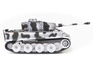 Радиоуправляемая модель Taigen 1/16 Tiger 1 (Германия, поздняя версия) (для ИК боя) V3 2.4G RTR зимний камуфляж TG3818-BS-IR3.0 — фото 6