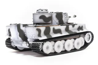 Радиоуправляемая модель Taigen 1/16 Tiger 1 (Германия, поздняя версия) (для ИК боя) V3 2.4G RTR зимний камуфляж TG3818-BS-IR3.0 — фото 7