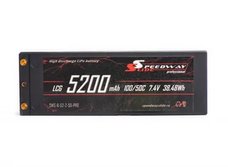 Аккумулятор Speedway Slide Li-Po PRO LCG Series Hard case 7.4v 5200mAh 50C Banana Connector / TRX SWS-B-52-2-50-PRO-TRX — фото 3