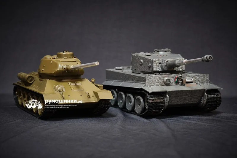 Радиоуправляемый танковый бой Torro Tiger I и Советский танк 1:30