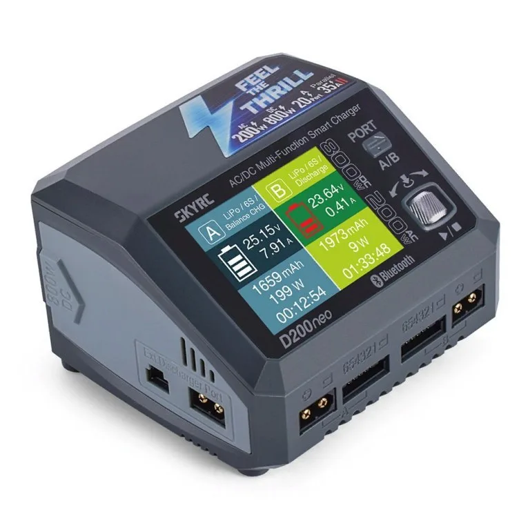 Двухпотровое зарядное устройство SkyRC D200neo (AC - 200Вт, DC - 2х400Вт) SK-100196