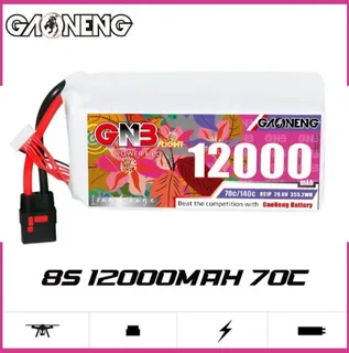 Аккумулятор Li-po Gaoneng GNB 12000mah 8S1P 29.6V 70C 70x80x185mm XT90S GNB120008S70A