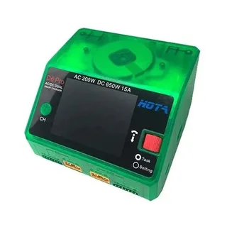 Зарядное-разрядное устройство HOTA D6 Pro AC/DC для LiPo аккумуляторов FPV (Зеленый-прозрачный цвет) — фото 2