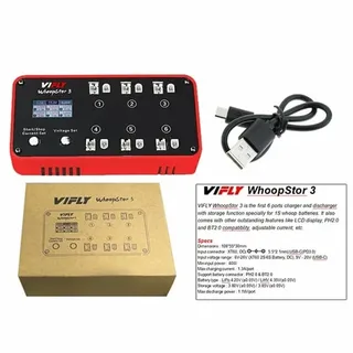 Vifly WhoopStor 3 зарядное устройство для 1S Lipo/LiHV аккумуляторов (красный цвет) — фото 3