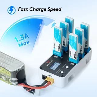 Vifly WhoopStor 3 зарядное устройство для 1S Lipo/LiHV аккумуляторов (белый цвет) — фото 3