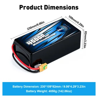 Аккумулятор Semi-Solid (Li-Po) B&C 45000 MAH 29.6V (8s) 10C, XT90S, Soft case — фото 2