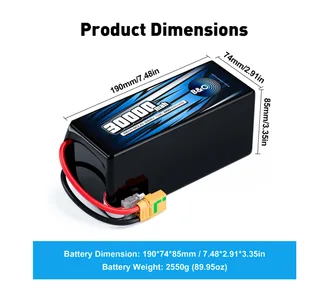 Аккумулятор Semi-Solid (Li-po) B&C 30000 MAH 29.6V (8s) 10C, XT90S, Soft case — фото 3