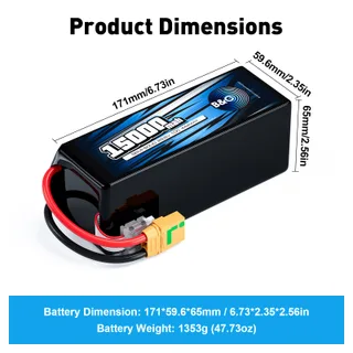 Аккумулятор Semi-Solid (Li-Po) B&C 15000 MAH 29.6V (8s) 10C, XT90S, Soft case — фото 2