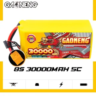 Аккумулятор Li-po Gaoneng GNB Semi Solid State Li-ion Battery 310WH/kg 30000mah 8S1P 29.6V 5C 888WH 80*90*210mm XT90