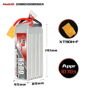 Аккумулятор LiPo GAONENG GNB 6500mAh 8S 29.6V 60C XT90 — фото 2