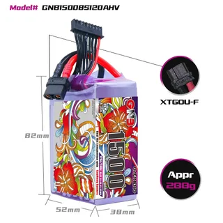 Аккумулятор LiPo GAONENG GNB LiHV 1500mAh 8S 30.4V 120C XT60 — фото 2