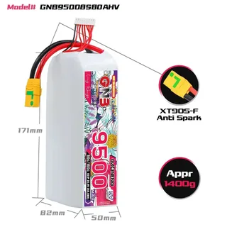Аккумулятор LiPo GAONENG GNB 9500mAh HV 8S 30.4V 80C XT90S — фото 2