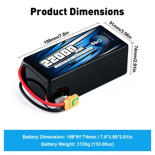Аккумулятор Li-Po B&C 22000 MAH 30.8V (8s HV) 120C, XT90S, Soft case — фото 2