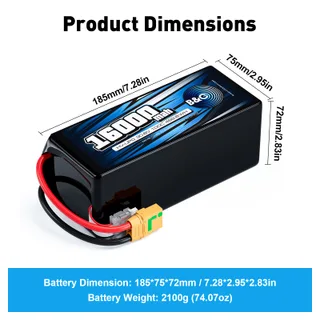 Аккумулятор Li-Po B&C 16000 MAH 30.8V (8s HV) 100C, XT90S, Soft case — фото 2