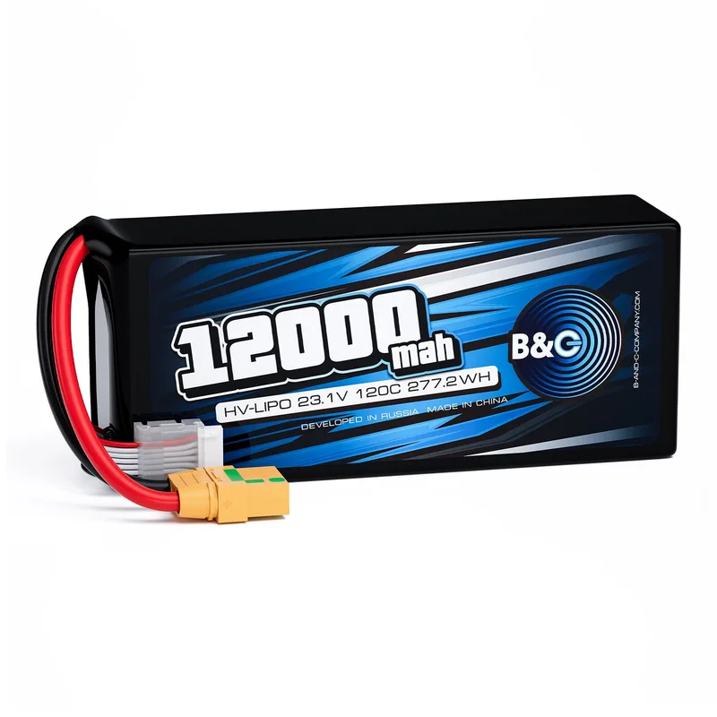 Аккумулятор Lipo B&C 12000 MAH 23.1V (6sHV) 120C, XT90S, Soft case