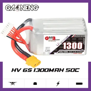 Аккумулятор Li-po Gaoneng GNB 1300mah 6S1P 22.8V HV 50C 36x34x75mm