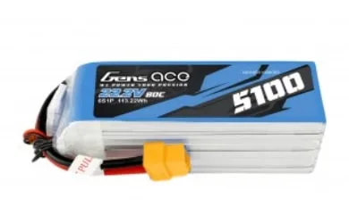 Аккумулятор Gens Ace LiPO 22.2 V 5100 mAh 80C XT60
