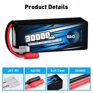 Аккумулятор Semi-Solid (Li-po) B&C 30000 MAH 22.2V (6s) 10C, AS150, Soft case — фото 3