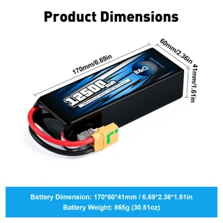 Аккумулятор Semi-Solid (Li-Po) B&C 12500 MAH 22.2V (6s) 10C, XT90S, Soft case — фото 2