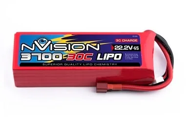 nVision Li-pol 22.2V 3700mAh, 30C, 6s1p, Deans T-Plug