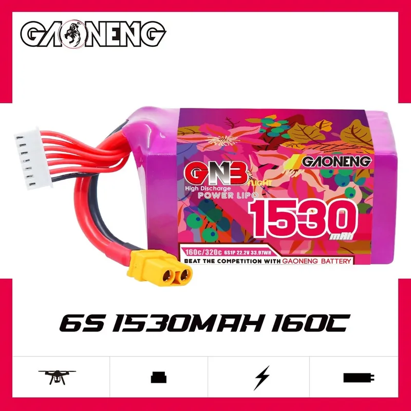 Аккумулятор Li-po Gaoneng GNB 1530mah 6S1P 22.2V 160C