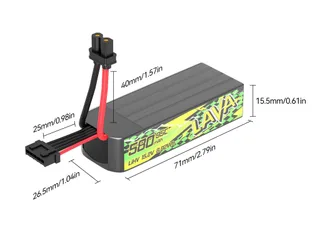 Аккумуляторы Li-po BetaFPV LAVA II 580mAh 4S 15.2V HV 95C XT30 (Набор 2 штуки) — фото 2
