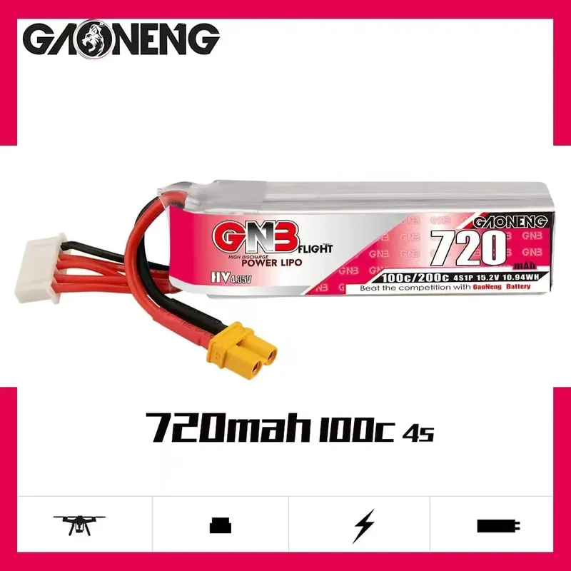 Аккумулятор Li-po Gaoneng GNB 720mah 4S1P 15.2V HV 160C 71х18х30mm XT30