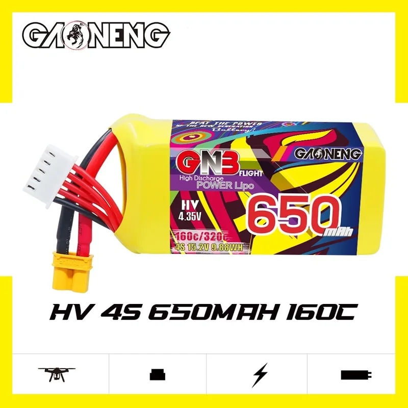 Аккумулятор Li-po Gaoneng GNB 650mah 4S1P 15.2V HV 160C 23*30*64mm XT30