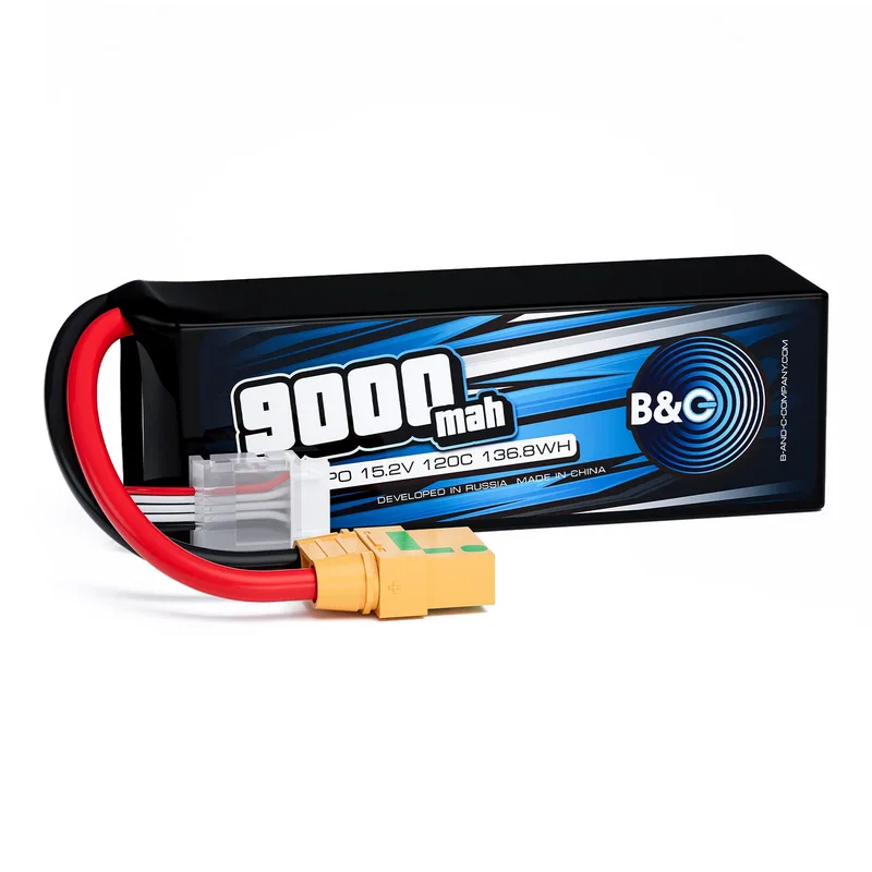 Аккумулятор Li-po B&C 9000 MAH 15.2v (4s HV), 120C, XT90S, Softcase